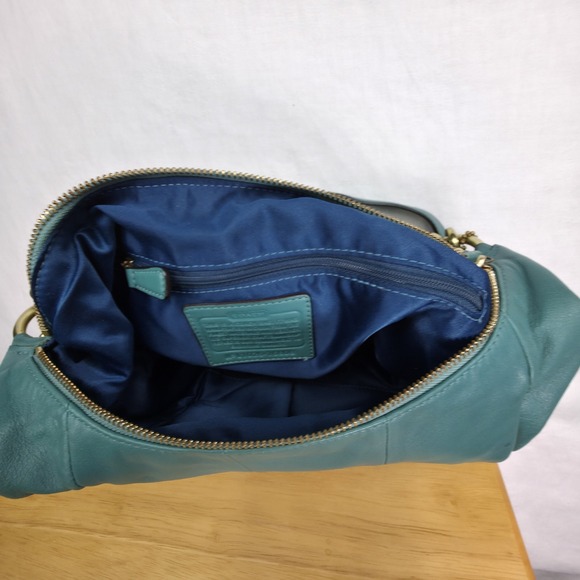 Coach Kristin Teal Leather Purse  #L1073-16814 Great Condition Was $398 - Picture 9 of 16